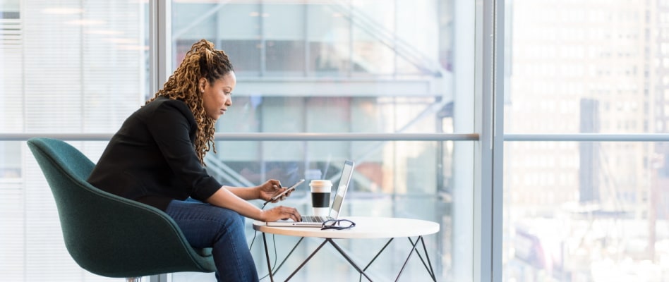 Woman working